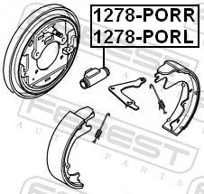 FEBEST Wheel Brake Cylinder (1278-PORR)