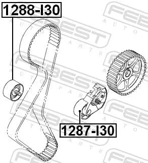 FEBEST Tensioner Pulley, timing belt (1287-I30)