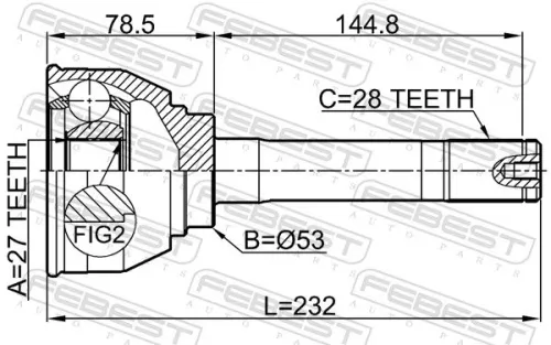 FEBEST Joint Kit, drive shaft (1410-KOR)