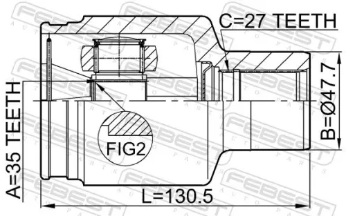 FEBEST Joint Kit, drive shaft (1411-MUS)