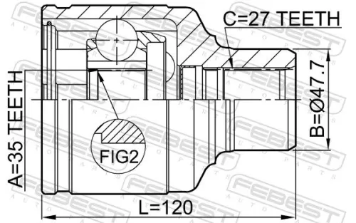 FEBEST Joint Kit, drive shaft (1411-REXI)