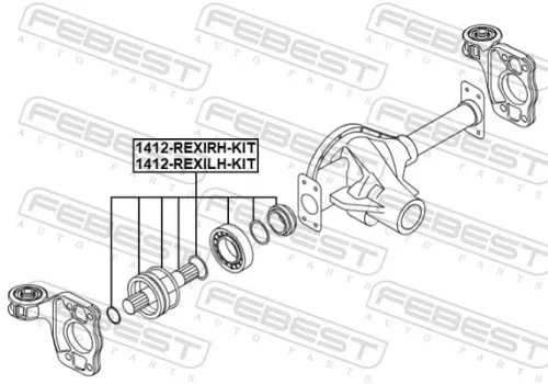 FEBEST Drive Shaft (1412-REXILH-KIT)