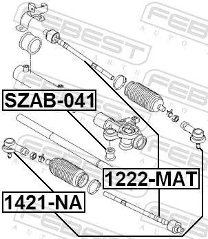 FEBEST Tie Rod End (1421-NA)
