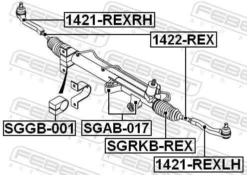 FEBEST Inner Tie Rod (1422-REX)