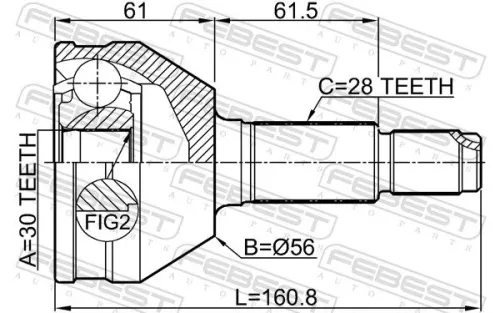 FEBEST Joint Kit, drive shaft (1510-007)