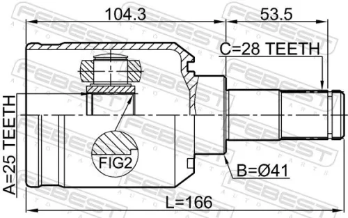 FEBEST Joint Kit, drive shaft (1511-001)