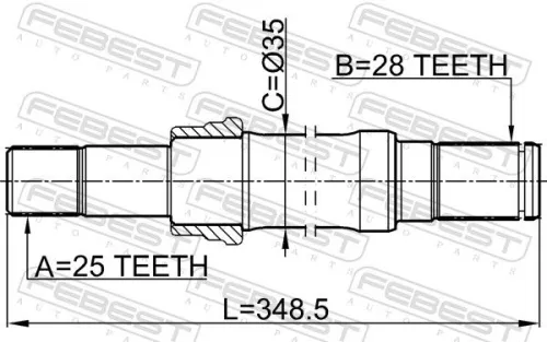 FEBEST Drive Shaft (1512-001)