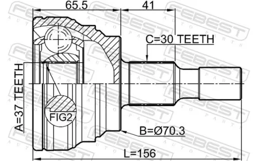 FEBEST Joint Kit, drive shaft (1610-164S)