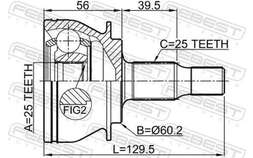 FEBEST Joint Kit, drive shaft (1610-169)