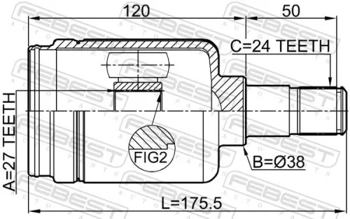 FEBEST Joint Kit, drive shaft (1611-211RH)