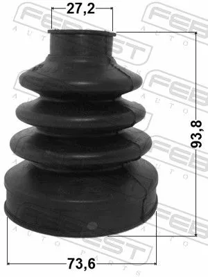 FEBEST Bellow, drive shaft (1615-203)