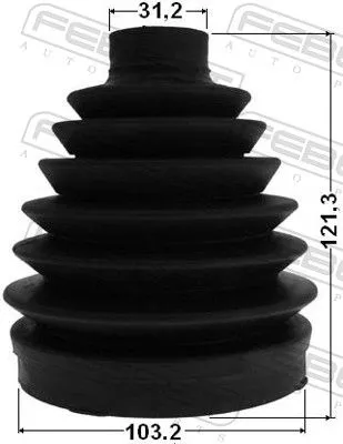 FEBEST Bellow, drive shaft (1617P-164)