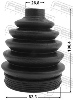 FEBEST Bellow, drive shaft (1617P-203)