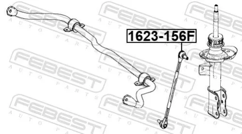 FEBEST Link/Coupling Rod, stabiliser bar (1623-156F)