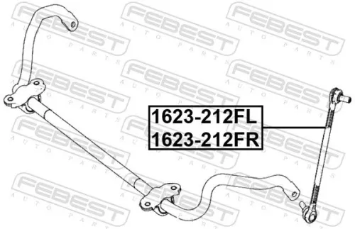 FEBEST Link/Coupling Rod, stabiliser bar (1623-212FL)