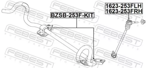 FEBEST Link/Coupling Rod, stabiliser bar (1623-253FLH)