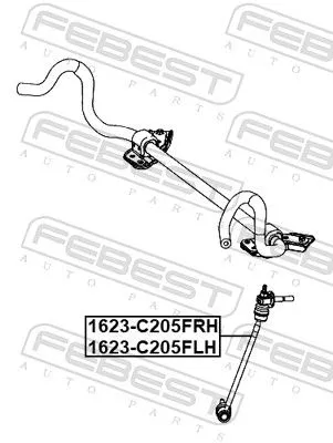 FEBEST Link/Coupling Rod, stabiliser bar (1623-C205FLH)