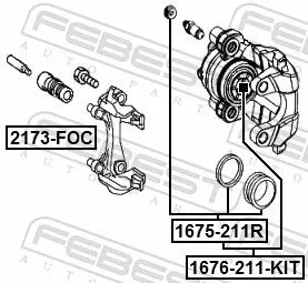 FEBEST Repair Kit, brake caliper (1675-211R)