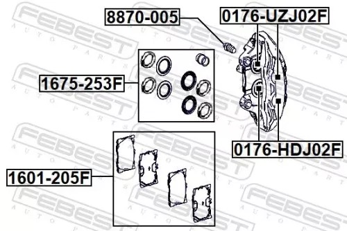 FEBEST Repair Kit, brake caliper (1675-253F)