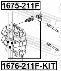 FEBEST Repair Kit, brake caliper (1676-211F-KIT)
