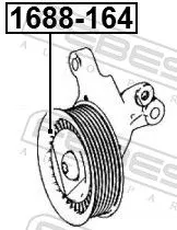 FEBEST Deflection/Guide Pulley, V-ribbed belt (1688-164)