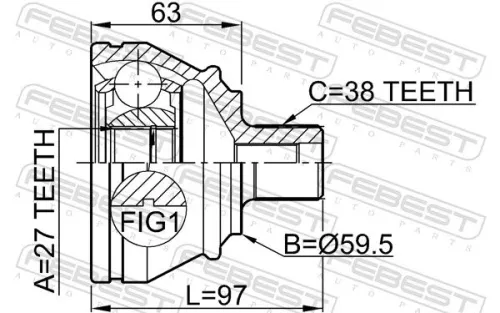 FEBEST Joint Kit, drive shaft (1710-A6)