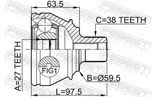 FEBEST Joint Kit, drive shaft (1710-A8)