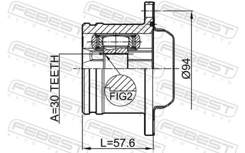 FEBEST Joint Kit, drive shaft (1711-TT)