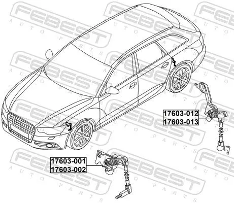 FEBEST Sensor, headlight levelling (17603-002)