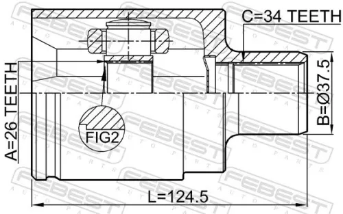 FEBEST Joint Kit, drive shaft (1811-A17DRH)