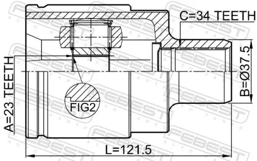 FEBEST Joint Kit, drive shaft (1811-ASJRH)