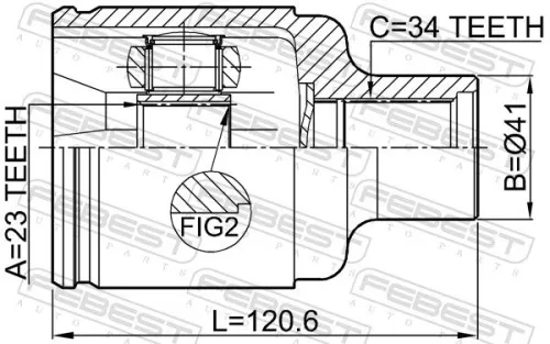FEBEST Joint Kit, drive shaft (1811-MOKRH)
