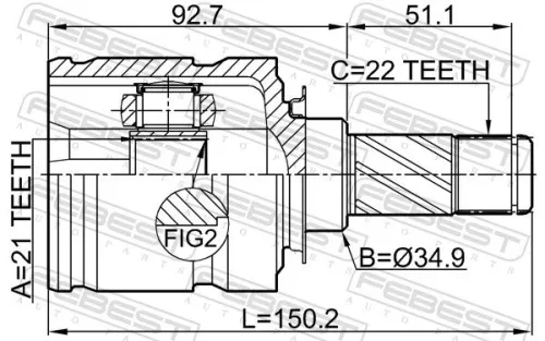 FEBEST Joint Kit, drive shaft (1811-Z12)