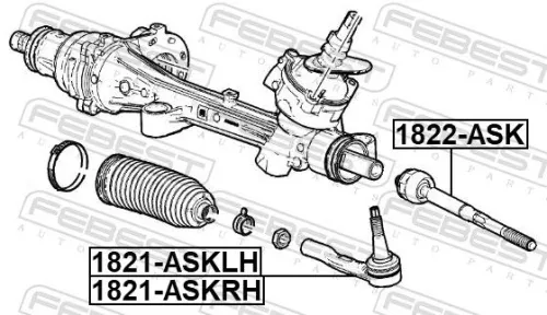 FEBEST Tie Rod End (1821-ASKLH)