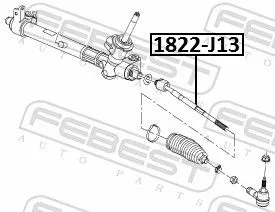 FEBEST Inner Tie Rod (1822-J13)