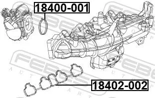 FEBEST Gasket, intake manifold (18402-002)