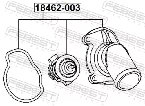 FEBEST Thermostat, coolant (18462-003)