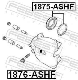 FEBEST Repair Kit, brake caliper (1875-ASHF)