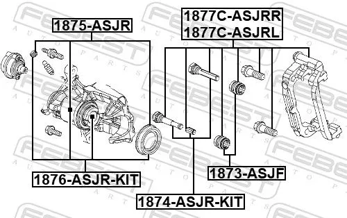 FEBEST Repair Kit, brake caliper (1875-ASJR)