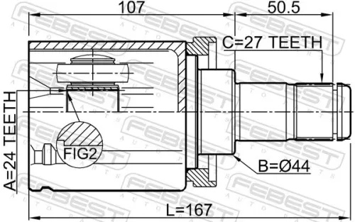 FEBEST Joint Kit, drive shaft (1911-X3)