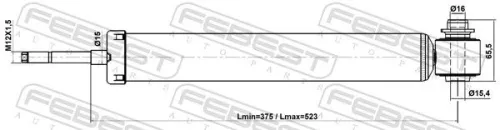 FEBEST Shock Absorber (19110-001R)