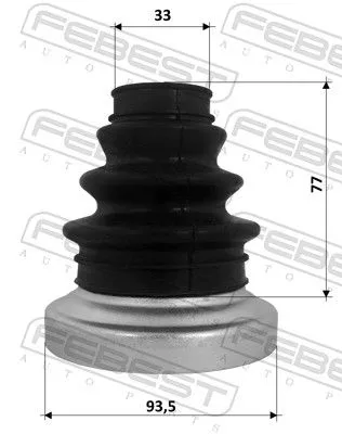 FEBEST Bellow Kit, drive shaft (1915-E70)