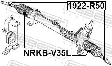 FEBEST Inner Tie Rod (1922-R50)