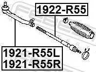FEBEST Inner Tie Rod (1922-R55)