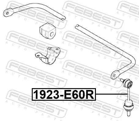 FEBEST Link/Coupling Rod, stabiliser bar (1923-E60R)