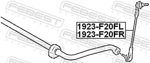 FEBEST Link/Coupling Rod, stabiliser bar (1923-F20FR)