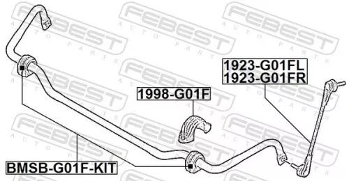 FEBEST Link/Coupling Rod, stabiliser bar (1923-G01FR)