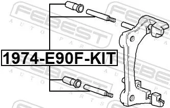 FEBEST Guide Bolt, brake caliper (1974-E90F-KIT)