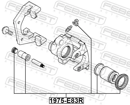 FEBEST Repair Kit, brake caliper (1975-E83R)
