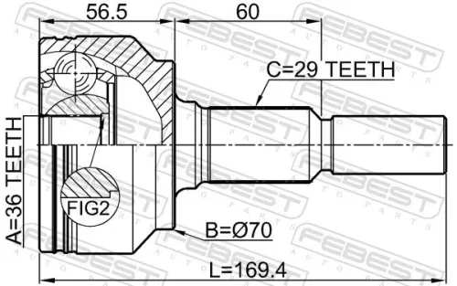 FEBEST Joint Kit, drive shaft (2010-GRCH)